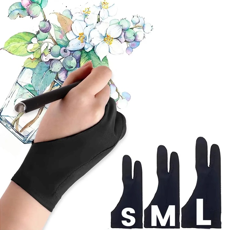 Drawing Glove Artist - S/M/L Tweepunts tekenhandschoenen, anti-aanraking, anti-vlek, voor