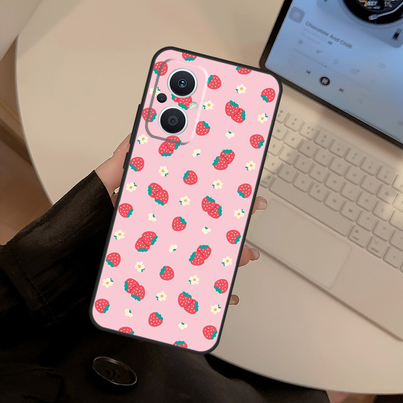Aardbeirood hoesje voor OPPO F - Oppo Reno 12 recensie en prijs