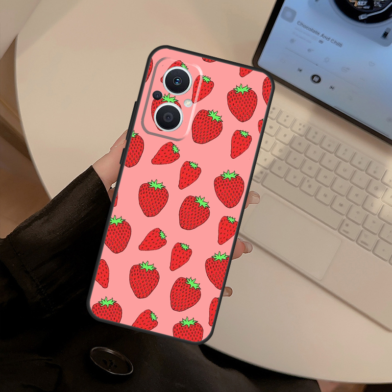 Aardbeirood hoesje voor OPPO F - Oppo Reno 12 recensie en prijs